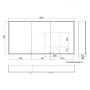 Szafka 140x17x70 cm z lustrem KB100221MB Kronenbach Cube 2.0 zdj.2