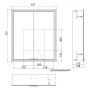 Szafka 60x17x70 cm z lustrem czarna KB100224MB Kronenbach Cube 2.0 zdj.2