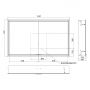 Szafka 120x17x70 cm z lustrem czarna KB100227MB Kronenbach Cube 2.0 zdj.2
