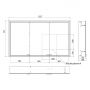 Szafka 120x17x70 cm z lustrem czarna KB100228MB Kronenbach Cube 2.0 zdj.2