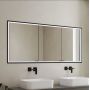 Szafka 180x17x70 cm z lustrem czarna KB100239MB Kronenbach Cube 2.0 zdj.3