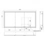 Szafka 140x17x70 cm z lustrem czarna KB100229MB Kronenbach Cube 2.0 zdj.2