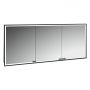 Szafka 160x17x70 cm z lustrem czarna KB100230MB Kronenbach Cube 2.0 zdj.1