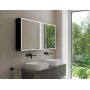 Szafka 130x17x70 cm z lustrem czarna KB100234MB Kronenbach Cube 2.0 zdj.5