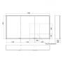 Szafka 130x17x70 cm z lustrem czarna KB100234MB Kronenbach Cube 2.0 zdj.2