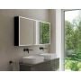 Szafka 180x17x70 cm z lustrem czarna KB100238MB Kronenbach Cube 2.0 zdj.5
