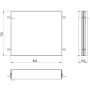 Rama do podtynkowego montażu lustra 82x15x72 cm NU1000030NU Kronenbach Cube 2.0 zdj.2