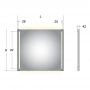 Lustro 140x60 cm prostokątne z oświetleniem srebrny US146082KBSNLEDN Kronenbach Sun zdj.2