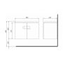 Szafka wisząca podumywalkowa 80x46 cm 89548000 Koło Twins zdj.2