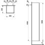 Szafka 33.5x35.5x165 cm boczna wisząca dąb H4037211122671 Laufen Lani zdj.2