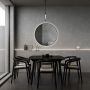 Lustro 80x80 cm okrągłe z oświetleniem czarne LEDLUMIO80C Ars Longa Lumio zdj.3