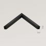 Lustro 153x53 cm prostokątne czarne LINEA50150CS Ars Longa Linea zdj.2