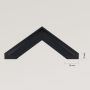 Lustro 58.4x168.4 cm prostokątne czarne LSOSLO50160C Ars Longa Oslo zdj.5