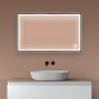 Lustro 60x100 cm prostokątne z oświetleniem z matą grzewczą czarny 64106300 Oltens Nordlis zdj.9
