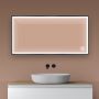 Lustro 60x120 cm prostokątne z oświetleniem z matą grzewczą czarny 64107300 Oltens Nordlis zdj.9