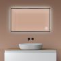 Lustro 60x100 cm prostokątne z oświetleniem z matą grzewczą czarny 64111300 Oltens Nordlis zdj.8