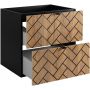Szafka 60x46x60.7 cm podumywalkowa wisząca czarna-dąb 5906154450874 Rodan Trend zdj.4
