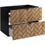 Szafka 80x46x60.7 cm podumywalkowa wisząca czarna-dąb 5906154450881 Rodan Trend zdj.4