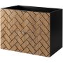 Szafka 80x46x60.7 cm podumywalkowa wisząca czarna-dąb 5906154450881 Rodan Trend zdj.6