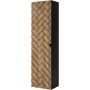 Szafka 35x27x136 cm boczna wisząca czarna-dąb 5906154450898 Rodan Trend zdj.1