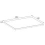 Blat naszafkowy 160.6x46 cm dąb 5906154452410 Rodan zdj.2