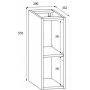 Szafka 20x44.2x57 cm boczna wisząca biała 5906154452113 Rodan zdj.2