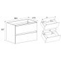 Szafka 80x46x60.7 cm podumywalkowa wisząca dąb 5906154452335 Rodan Simple zdj.2
