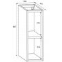 Szafka 20x46x60.7 cm boczna wisząca dąb 5906154452359 Rodan Simple zdj.2