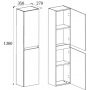Szafka 35x27x137 cm boczna wisząca dąb 5906154452243 Rodan Simple zdj.2