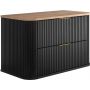 Szafka z blatem 80.4x41.5x51.7 cm podumywalkowa wisząca czarna-dąb 5906154452533 Rodan Elegance zdj.1