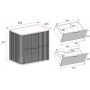 Szafka z blatem 60.4x41.5x51.7 cm podumywalkowa wisząca biała 5906154453813 Rodan Elegance zdj.2