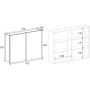 Szafka 76.7x14x56.3 cm z lustrem szara 5906551615340 Rodan Lustrzanka zdj.2
