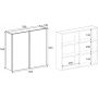 Szafka 56.6x14x56.3 cm z lustrem szara 5906551615357 Rodan Lustrzanka zdj.2
