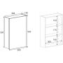 Szafka 38.4x14x56.3 cm z lustrem szara 5906551615364 Rodan Lustrzanka zdj.2