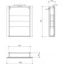 Szafka 60.3x14.2x70 cm z lustrem czarny GT0650035 Sapho Greta zdj.2