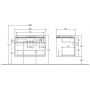 Szafka wisząca podumywalkowa 80x50 cm B122L0PN Villeroy & Boch Legato zdj.3
