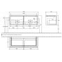 Szafka wisząca podumywalkowa 130x50 cm B24200E3 Villeroy & Boch Legato zdj.2