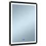 Lustro 60x80 cm prostokątne z oświetleniem z matą grzewczą czarny-złoty 5905951180410 Venti Duo zdj.1