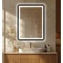 Lustro 60x80 cm prostokątne z oświetleniem z matą grzewczą czarny-złoty 5905951180410 Venti Duo zdj.4