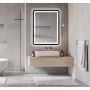Lustro 60x80 cm prostokątne z oświetleniem z matą grzewczą czarny-srebrny 5905951180427 Venti Duo zdj.4