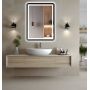 Lustro 60x80 cm prostokątne z oświetleniem z matą grzewczą czarny-srebrny 5905951180427 Venti Duo zdj.5