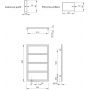 Grzejnik łazienkowy dekoracyjny 90.4x55 cm DN609SS Sapho Denali zdj.2