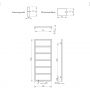 Grzejnik łazienkowy drabinkowy 133.6x55 cm czarny DN613A Sapho Denali zdj.2