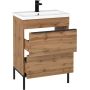 Umywalka z szafką 60 cm dąb AMAUB6022N Astor Alba zdj.2