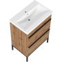 Umywalka z szafką 60 cm dąb AMAUB6022N Astor Alba zdj.3