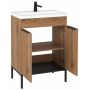 Umywalka z szafką 60 cm dąb AMAUB6122N Astor Alba zdj.2