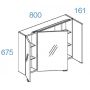 Szafka 80x16.1 cm AMKLI800C0 Astor Linda zdj.2