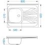 Zlewozmywak stalowy 80x60 cm stal 1009328KF Alveus Classic zdj.2