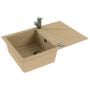 Zlewozmywak granitowy 79x50 cm beżowy 1132024 Alveus Cadit zdj.3