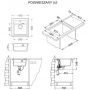 Zlewozmywak granitowy 50x47 cm czarny 1148161 Alveus Atrox zdj.3